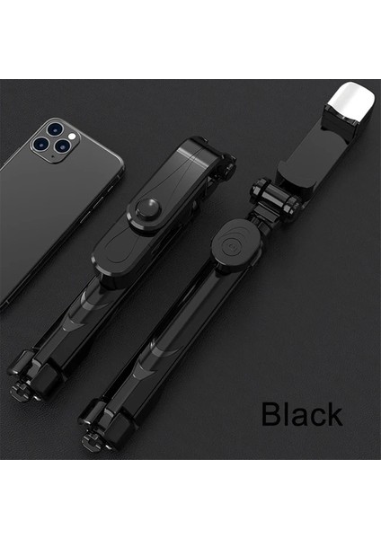 Siyah LED Işıklı 3'ü 1 Arada Kablosuz Bluetooth Selfie Çubuğu Iphone/android Için Işıklı Katlanabilir Mini Tripod Uzaktan Kumandalı Genişletilebilir Monopod (Yurt Dışından)
