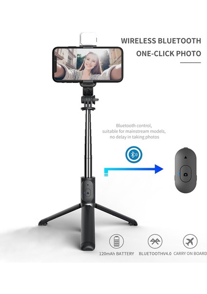 Beyaz Model Selfie Sopa Katlanabilir Mini Tripod Fotoğraf Dolgu Işığı Mini Kablosuz Bluetooth 2022 Yeni Stil Ios Android Için (Yurt Dışından)