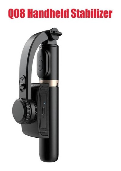 B Q08 Gimbal Sabitleyici Alüminyum Alaşımlı Bluetooth Uyumlu El Sabitleyici Teleskopik Telefon Tutucu Video Kayıt Için (Yurt Dışından)