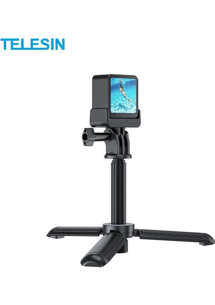 Siyah Telesın Mini Selfie Sopa Taşınabilir Ayarlanabilir Uzunluk El Selfie Çubukları Tripod Djı Action 2 Için (Yurt Dışından) fırsatları