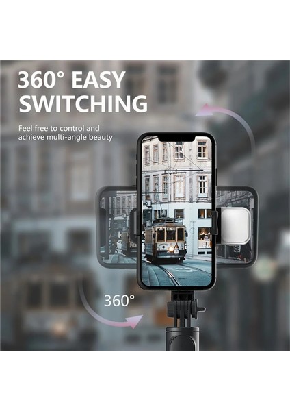 Siyah Fangtuosı 2023 Yenı Katlanabilir Kablosuz Bluetooth Tripod Selfie Sopa Bluetooth Deklanşör ile Alüminyum Alaşımlı Monopod iphone Için (Yurt Dışından) fırsatları