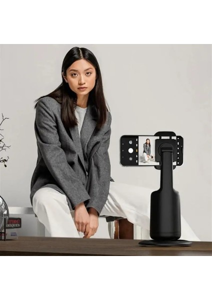 Siyah Otomatik Yüz Takip Telefonu Selfie Çubuğu Akıllı 360° Dönüş Tutucu Aı Takip Video Vlog Mobil Cihazlar Için Canlı Gimbal Sabitleyici Tripod (Yurt Dışından) modelleri