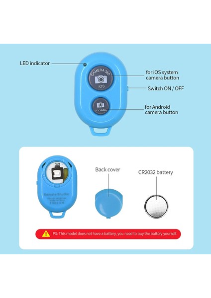 Yeşil Tıshrıc Kablosuz Bluetooth Zamanlayıcı Desteği Apple ve Android Telefon Uzaktan Kumanda Düğmesi Kamera Deklanşör Selfie Denetleyicisi (Yurt Dışından) indirimleri
