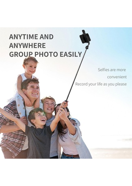 Siyah Yenı Bluetooth Kablosuz Selfie Çubuğu Mini Tripod Uzatılabilir Monopod Dolgu Işığı ile Ios Android Telefon Için Uzaktan Deklanşör (Yurt Dışından)