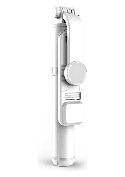 Q02S LED Beyaz Kablosuz Bluetooth Selfie Çubuğu Katlanabilir Tripod, Android iPhone Akıllı Telefon Için Doldurma Işığı Deklanşör Uzaktan Kumanda ile Gimbal Yeni (Yurt Dışından)