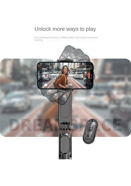 Q09 Siyah Mini Gimbal Sabitleyici Bluetooth Tripod Standı Uzaktan Kumanda ile Gimbal Selfie Çubuğu Selfie Çubuğu 360 ° Dönme Tutucu Sıcak Satış (Yurt Dışından) fiyatları