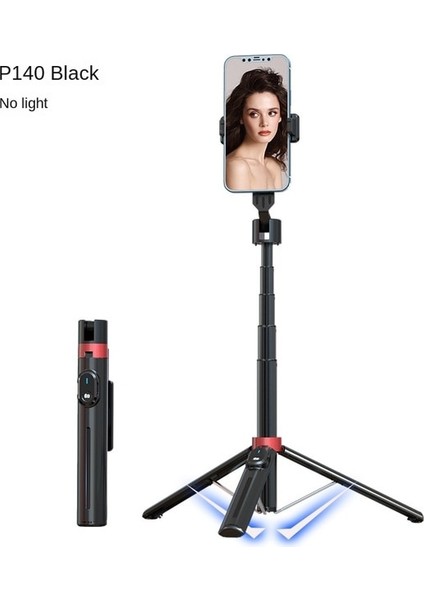 P140 Xiaomi Selfie Çubuğu Tripod Bluetooth Tripod Uzaktan Kumanda ile Standı Kablosuz Bluetooth Teleskopik Çubuk Cep Telefonu Standı (Yurt Dışından)