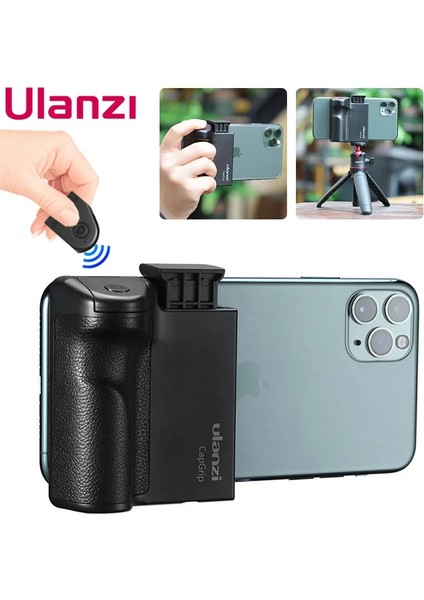 03 Ulanzı Capgrip Kablosuz Bluetooth Telefon Kelepçesi Uzaktan Kumanda ile Kolu Kavrama Selfie Kelepçe iPhone 13 12 12PRO Max Samsung (Yurt Dışından) fiyatları