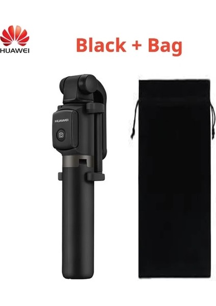 Siyah Çanta ile Huaweı AF15 Seyahat Tripod Kablosuz Bluetooth Selfie Sopa Taşınabilir Tripod Kontrol Monopod Ios/huawei/xiaomi Telefon Için El (Yurt Dışından)