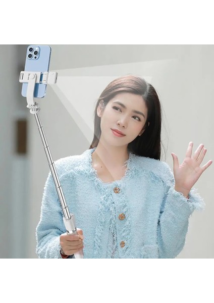 Yeşil Selfie Tripod Dayanıklı 360 Derece Dönme Yüksekliği Ayarlanabilir Cep Telefonu Aksesuarları (Yurt Dışından)