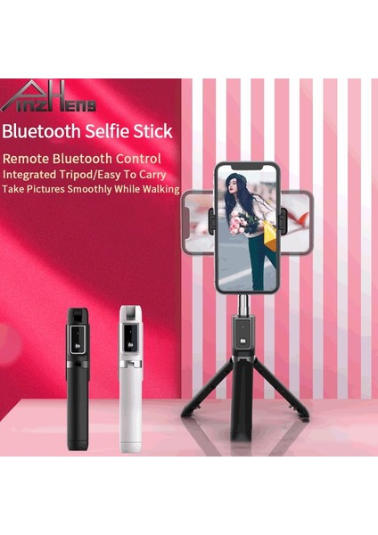 Siyah Pınzheng P40 Bluetooth Selfie Sopa Xiaomi iPhone Için Katlanabilir Tripod Monopod Deklanşör Uzaktan Uzatılabilir Kablosuz Selfie Sopa (Yurt Dışından) fiyatları
