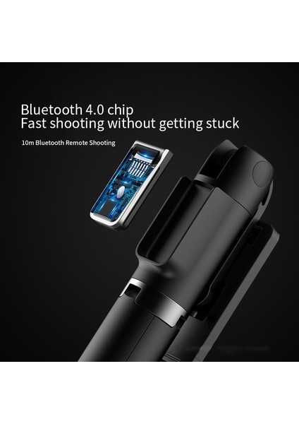 Siyah Pınzheng P40 Bluetooth Selfie Sopa Xiaomi iPhone Için Katlanabilir Tripod Monopod Deklanşör Uzaktan Uzatılabilir Kablosuz Selfie Sopa (Yurt Dışından) modelleri