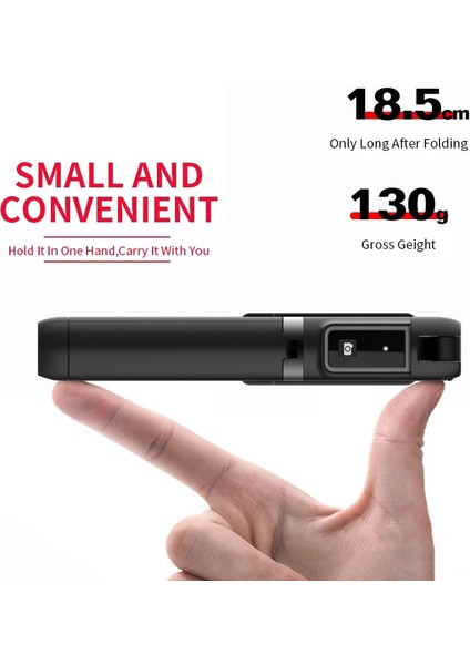 Siyah Pınzheng P40 Bluetooth Selfie Sopa Xiaomi iPhone Için Katlanabilir Tripod Monopod Deklanşör Uzaktan Uzatılabilir Kablosuz Selfie Sopa (Yurt Dışından) fırsatları