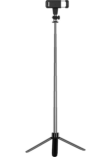 Siyah Hfes Hepsi Bir Arada Selfie Çubuğu Tripod Apple ve Android Cihazlar Için Bluetooth Uzaktan Kumandalı ve Tripodlu Uzatılabilir Telefon Tutucu (Yurt Dışından)