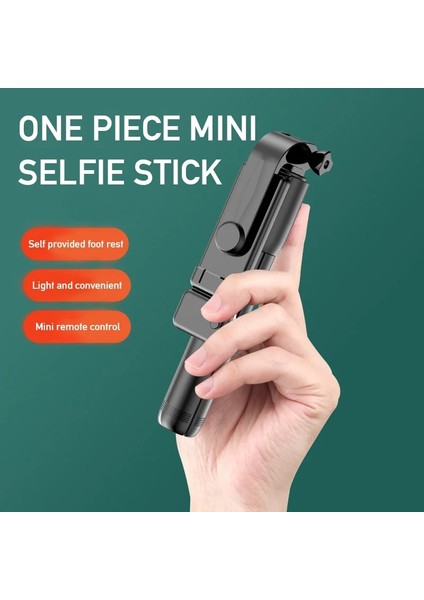 Pembe Işıklı Taşınabilir Bluetooth Selfie Çubuğu Selfie Işığı ile Geri Çekilebilir Cep Telefonu Tutucu Çok Fonksiyonlu Tripod Kablosuz Uzaktan Deklanşör (Yurt Dışından)