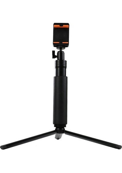 Siyah Alüminyum Selfie Çubuğu Montaj Tutucu Top Kafalı Mini Tripod iPhone Xiaomi Samsung Telefonları Için Monopod Gopro Sjcam Kameralar (Yurt Dışından)