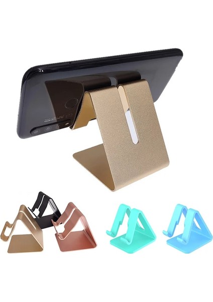 Siyah Telefon Tutucu Standı Cep Akıllı Telefon Desteği Tablet Standı IPhone Masası Cep Telefonu Tutucu Standı Taşınabilir Mobil Tutucu (Yurt Dışından)