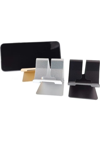 Siyah Telefon Tutucu Standı Cep Akıllı Telefon Desteği Tablet Standı IPhone Masası Cep Telefonu Tutucu Standı Taşınabilir Mobil Tutucu (Yurt Dışından)