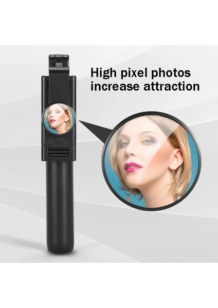 K10L Beyaz 4 In1 Bluetooth Uzaktan Kumanda Selfie Çubuğu Tripod Ayna El iPhone Huawei Xiaomi Çekim Görüntülü Arama Konferans Standı (Yurt Dışından) modelleri