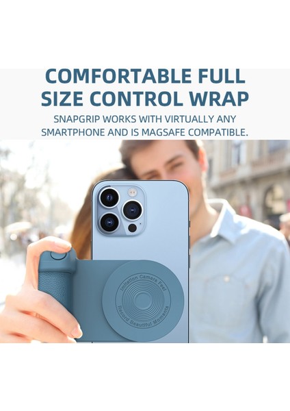 Mavi Akıllı Telefon El Selfie Güçlendirici Tutucu Manyetik Kablosuz Şarj Cihazı 3'ü 1 Arada Akıllı Bluetooth El Sarsıntı Önleyici Selfie Çubuğu (Yurt Dışından) fiyatları