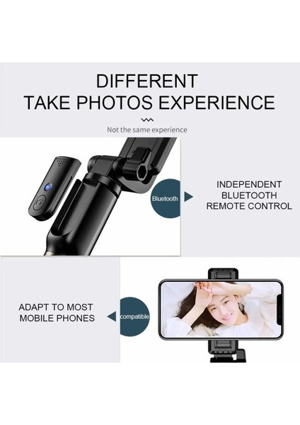 Tip 1 Pembe Pınzheng Bluetooth Selfie Çubuğu iPhone Xiaomi Huawei Için Katlanabilir Tripod Monopod Deklanşör Uzaktan Uzatılabilir Kablosuz Selfie Çubuğu (Yurt Dışından)