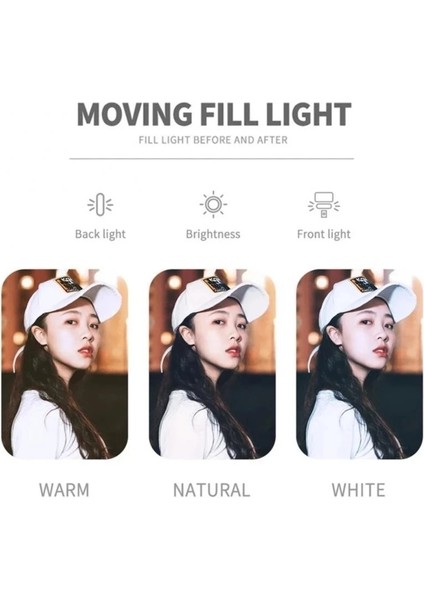 Stil B Siyah LED Gimbal Sabitleyici, LED Işıklı Tripod Selfie Çubuğu Mobil Standlı Telefon Tutucu Eylem Kamera Cep Akıllı Telefon Tripes Monopod (Yurt Dışından)