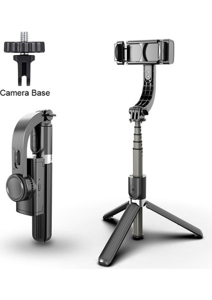 Stil A Siyah LED Gimbal Sabitleyici iPhone Android Cep Cep Telefonu Cep Telefonu Akıllı Telefon Eylem Kamera Kolu Kavrama Selfie Çubuğu Video Tripod (Yurt Dışından)