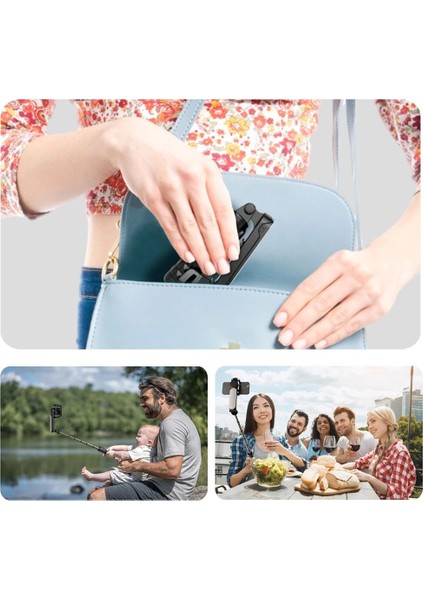 Q08 Temel Orijinal Bluetooth Selfie Çubuğu Tripod, Kablosuz Uzaktan Uzatılabilir 4'ü 1 Arada Selfie Çubuğu - 360° Döndürülebilir Telefon Standı Tutucu (Yurt Dışından)