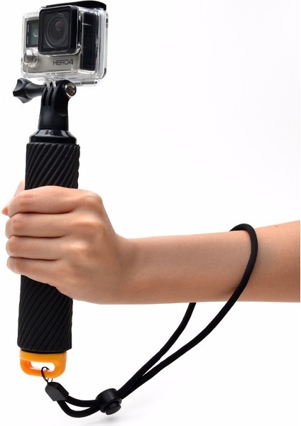 Turuncu Mini El Su Geçirmez Selfie Çubuğu Gopro 3 3 + 4 Xiaoyi Sjcam Için Taşınabilir Monopod Aksiyon Kamerası Için Şamandıra Lastik Çubuk (Yurt Dışından)