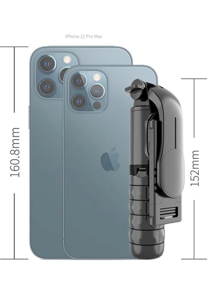 Q11S Siyah Cep Telefonu Için Taşınabilir Tripod Selfie Sopa Teleskopik Bluetooth Sopa ile Huawei Onur iPhone Android Xiaomi (Yurt Dışından) fırsatları