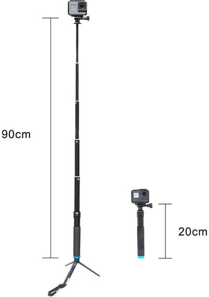 Bir Telesın Su Geçirmez Monopod Tripod Uzatılabilir Monopod Selfie Çubuk Monopod Için Xiaomi Yi 4 Gopro Hero 8 7 6 4 (Yurt Dışından)