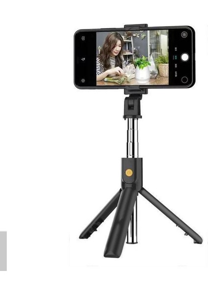 K07 3'ü 1 Arada Kablosuz Bluetooth Selfie Çubuğu Iphone/android Katlanabilir El Uzatılabilir Monopod Deklanşör Uzaktan Uzatılabilir Tripodlar (Yurt Dışından) modelleri