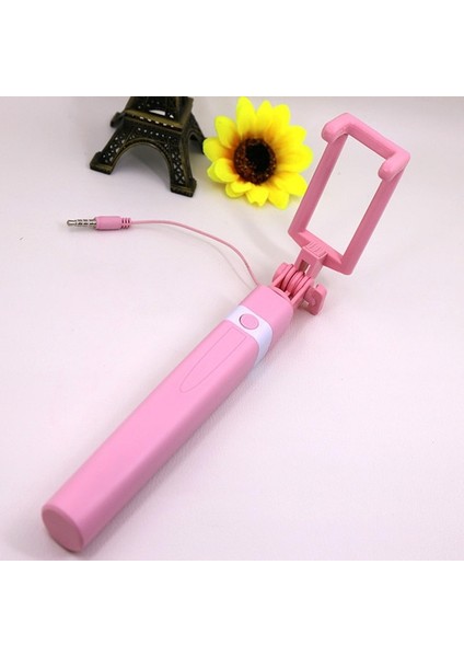 Pembe Uzatılabilir Monopod Selfie Çubuğu IPhone 6 Plus Samsung Huawei Sony Lg Xiaomi Oppo Için Taşınabilir El Tipi (Yurt Dışından)