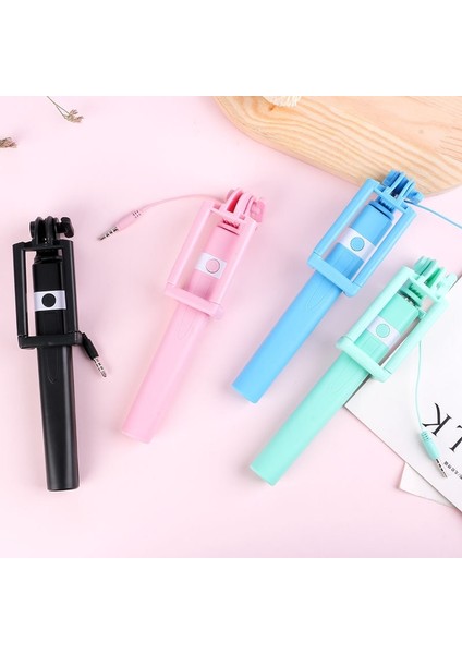 Pembe Uzatılabilir Monopod Selfie Çubuğu IPhone 6 Plus Samsung Huawei Sony Lg Xiaomi Oppo Için Taşınabilir El Tipi (Yurt Dışından)