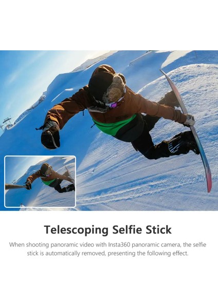 C Vamson INSTA360 X3 Aksesuarları Dönen Bullet Time Görünmez Selfie Sopa Tripod Monopod Dağı Insta 360 One X2 Gopro (Yurt Dışından)