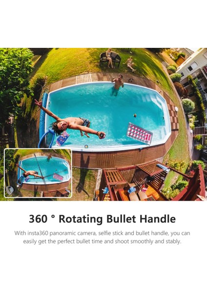 C Vamson INSTA360 X3 Aksesuarları Dönen Bullet Time Görünmez Selfie Sopa Tripod Monopod Dağı Insta 360 One X2 Gopro (Yurt Dışından)