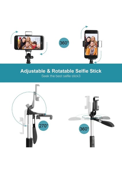 1100MM Bluetooth Uzaktan Kumanda Gimbal LED Işık ile Selfie Çubuğu Stabilize Iphoneandriod Canlı Yayın Için Video Kayıt Tripod (Yurt Dışından) fırsatları