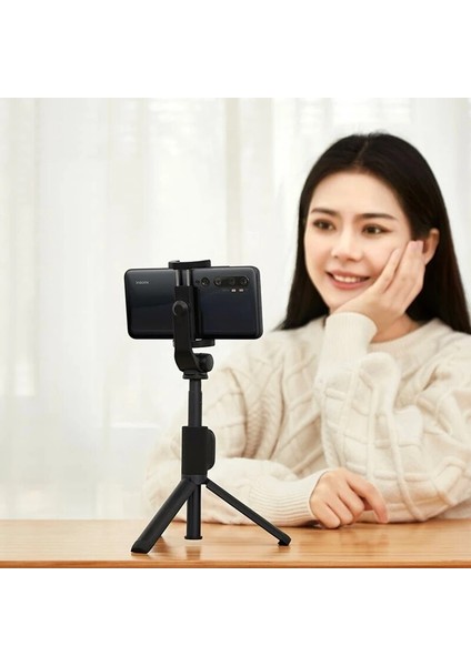 Siyah Xiaomi Mi Zoom Tripod Selfie Sopa ile Bluetooth Uzaktan Katlanabilir Mini Tripod Ios Android Akıllı Kontrol Için Uzatılabilir Monopod (Yurt Dışından)