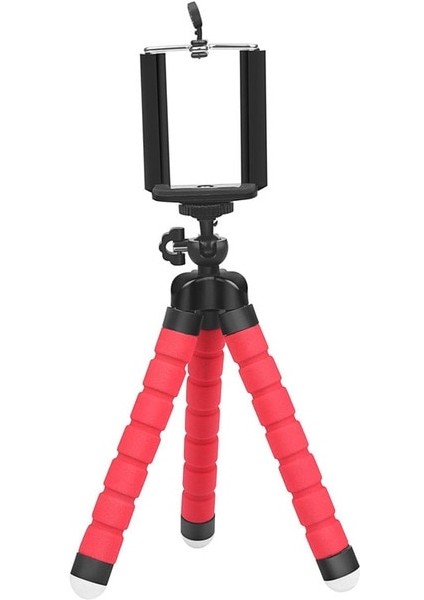 Kırmızı Tripod Seti Tripod Braketi Cep Telefonu Tutucu Cep Telefonu Kamera Selfie Çubuğu Monopod Kamera Montaj Desteği iPhone 13 12 11 Için Uzaktan Kumanda (Yurt Dışından)