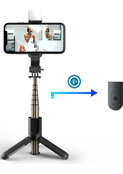 Beyaz 2022 Mini Kablosuz Bluetooth Selfie Sopa Katlanır Alüminyum Alaşımlı Tripod Dolgu Işığı Deklanşör Uzaktan Kumanda Iphone Xiaomi Için (Yurt Dışından) fiyatları