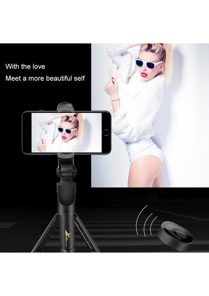 Kırmızı Taşınabilir Kablosuz Selfie Çubuğu Bluetooth Uzaktan Kumanda 3 In 1 Entegre Zamanlayıcı Tripod Cep Telefonu Braketi Canlı Braketi (Yurt Dışından) indirimleri
