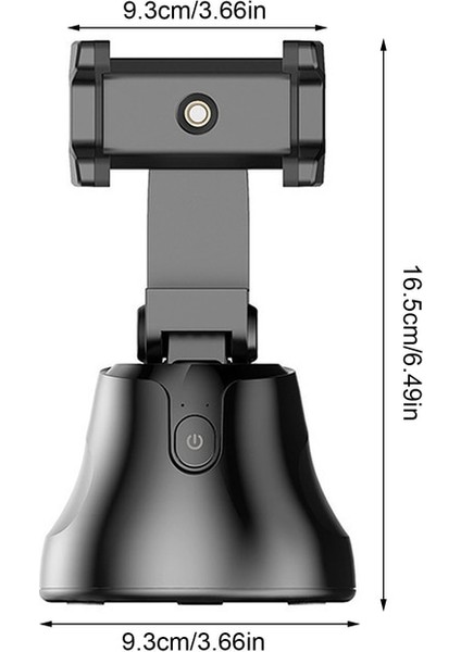 Siyah 360 Derece Dönen Kafa Tripod Otomatik G Aı Akıllı Yüz Takip ve Telefon Canlı Vlog Video Çekimi Için Kamera Takipçisi (Yurt Dışından)