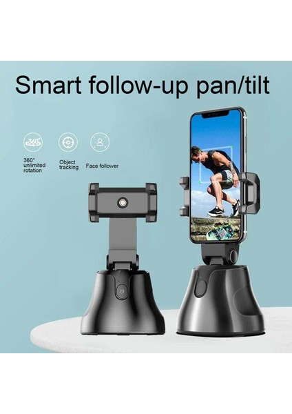 Siyah 360 Derece Dönen Kafa Tripod Otomatik G Aı Akıllı Yüz Takip ve Telefon Canlı Vlog Video Çekimi Için Kamera Takipçisi (Yurt Dışından) modelleri