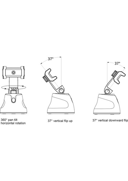 Siyah 360 Derece Dönen Kafa Tripod Otomatik G Aı Akıllı Yüz Takip ve Telefon Canlı Vlog Video Çekimi Için Kamera Takipçisi (Yurt Dışından) indirimleri