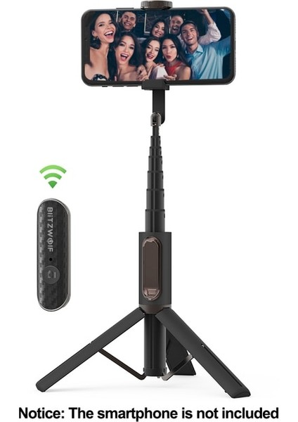 Gri Bs-10 Blitzwolf BW-BS10 Selfie Sopa Tripodlar iphone Huawei Xiaomi Için, Bluetooth Sabitleyici Telefon Standı Tutucu Selfie Sopa Tripod (Yurt Dışından)