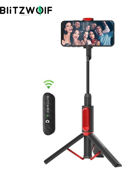 Gri Bs-10 Blitzwolf BW-BS10 Selfie Sopa Tripodlar iphone Huawei Xiaomi Için, Bluetooth Sabitleyici Telefon Standı Tutucu Selfie Sopa Tripod (Yurt Dışından)