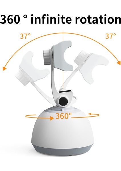 Siyah 360 Derece Akıllı Gimbal Mont Yüz Takip Çekim Selfie Çubuğu Çok Fonksiyonlu Akıllı Hepsi Bir Arada Rotasyon Telefon Tutucu (Yurt Dışından) indirimleri