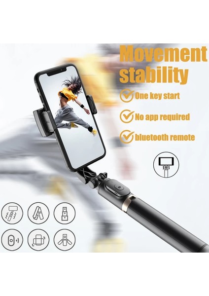 ETA0012025-A Bluetooth Taşınabilir Gimbal Akıllı Telefon El Flaş Tripod Uzaktan Kumanda ile Telefon Kamera Sabitleyici Selfie Çubuğu ile (Yurt Dışından) fırsatları
