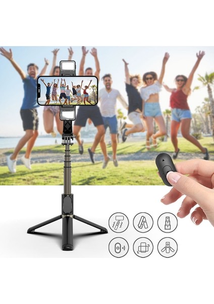 ETA0012025-A Bluetooth Taşınabilir Gimbal Akıllı Telefon El Flaş Tripod Uzaktan Kumanda ile Telefon Kamera Sabitleyici Selfie Çubuğu ile (Yurt Dışından) indirimleri