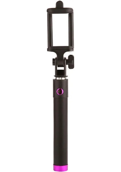 Mavi Selfie Çubuğu Kablosu Uzaktan Kumanda Otoportre Monopod Uzatılabilir Selfie El Çubukları (Yurt Dışından)